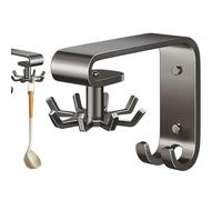 Gancio girevole per utensili da cucina, gancio da cucina sotto l'armadio, gancio da cucina in acciaio inox, girevole a 360 gradi, portautensili
