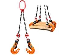 gancio Horizontal Plate Lifting Clamp 0.8T/1764lbs with High Strength Manganese Steel Chain for Industry Hoist Crane saldare(0.8 ton 2 m chain)