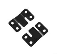 Gancio in acciaio inossidabile a forma di montagna per cornici e mobili, 44 x 18 mm e 54 x 29 mm, con fori per viti svasati, resistente alla ruggine, doppio supporto rinforzato (nero, L x 10)