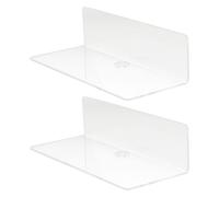 Gancio in acrilico delicato per bagno e camera da letto - Set da 2 pezzi trasparente