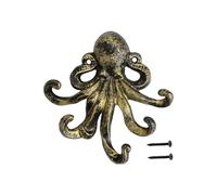 Gancio in ferro resistente con design a forma polpi, accessorio artistico per la casa, per montaggio a parete in soggiorno, camera da letto o patio, ganci multiuso