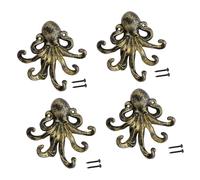 Gancio in ferro resistente con design a forma polpi, accessorio artistico per la casa, per montaggio a parete in soggiorno, camera da letto o patio, ganci multiuso
