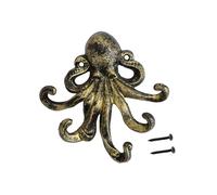 Gancio in ferro resistente con design a forma polpi, accessorio artistico per la casa, per montaggio a parete in soggiorno, camera da letto o patio, ganci multiuso