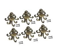 Gancio in ferro resistente con design a forma polpi, accessorio artistico per la casa, per montaggio a parete in soggiorno, camera da letto o patio, ganci multiuso