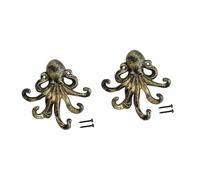 Gancio in ferro resistente con design a forma polpi, accessorio artistico per la casa, per montaggio a parete in soggiorno, camera da letto o patio, ganci multiuso