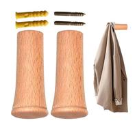 Gancio In Legno - Supporto Da Parete Per Appendiabiti In Legno Versatile 3x8 Cm - Ganci Appendiabti In In 2 Pezzi | Appendiabiti Da Parete Per Cappelli, Organizer Per Borsa, Sciarpa, Vestiti, A
