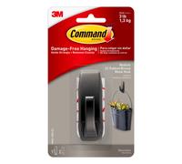 Gancio in metallo Command Medium Modern Reflections, sostiene fino a 5 libbre, bronzo oliato, 1 gancio da parete con 2 strisce Command, ganci per