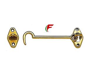 GANCIO IN OTTONE FERMAFINESTRA DA MM 80