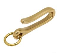 Gancio in ottone funzionale a forma di U per pezzi in pelle fatti in casa con finitura uniforme e prestazioni affidabili nel tempo (D)