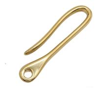 Gancio in ottone funzionale a forma di U per pezzi in pelle fatti in casa con finitura uniforme e prestazioni affidabili nel tempo (C)