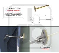 GANCIO INOX 316 MISURE DA 100MM A 300MM GANCI FERMA PORTA FINESTRA FERMAPERSIANE