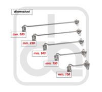 GANCIO INOX 316 MISURE DA 100MM A 300MM GANCI FERMA PORTA FINESTRA FERMAPERSIANE