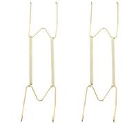 Gancio Invisibile per Piatti Decorativi da Muro 2 pezzi, 23x4,4x2cm | Lega di Rame, Molla in Acciaio Inox, Montaggio senza Fori, per Piatti Collezione e Ristoranti