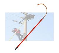 Gancio isolato for elettricisti antincendio, palo non conduttivo, strumento di sicurezza ambientale ad alta tensione, for uso nella costruzione di sottostazioni(Red,3 meters)