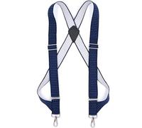 Gancio Laterale Resistente for Uomo, Larghezza 3,5 cm, Forma a X, Elastico Regolabile, Bretelle for Pantaloni, Jeans, Cinture(White)