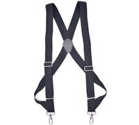 Gancio Laterale Resistente for Uomo, Larghezza 3,5 cm, Forma a X, Elastico Regolabile, Bretelle for Pantaloni, Jeans, Cinture(Black)