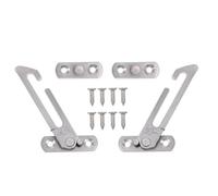 Gancio limitatore per finestre in UPVC, 2 pezzi, in acciaio inox, per la sicurezza dei bambini, con viti, serrature di sicurezza per finestre per casa, asilo, scuola, sinistra e destra