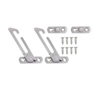 Gancio limitatore per finestre in UPVC, 2 pezzi, in acciaio inox, per la sicurezza dei bambini, con viti, serrature di sicurezza per finestre per casa, asilo e scuola, lato sinistro