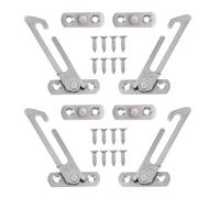 Gancio limitatore per finestre in UPVC, 4 pezzi, in acciaio inox, per la sicurezza dei bambini, con viti, serrature di sicurezza per finestre per casa, asilo, scuola, sinistra e destra