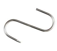 GANCIO MACELLAIO IN ACCIAIO INOX 2 PUNTE MM180X7 CONF. 10 PEZZI