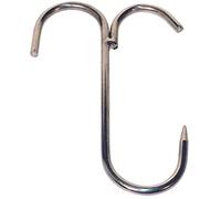 GANCIO MACELLAIO IN ACCIAIO INOX PER PROSCIUTTO A.52MM160X6 CONF. 10 PEZZI