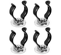 Gancio magnetico con base rotonda magnetica con clip in acciaio cromato Supporto magnetico resistente supporto magnetico per interni ed esterni, cucina, organizzazione domestica (4, nero)