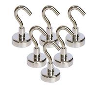 Gancio magnetico Magnetpro 9 kg Potenza di aspirazione eccellente Magneti al neodimio potenti Magnetici per porte, armadi, soffitti, accessori, accessori industriali (6 pezzi)