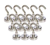 Gancio magnetico Magnetpro 9 kg Potenza di aspirazione eccellente Magneti al neodimio potenti Magnetici per porte, armadi, soffitti, accessori, accessori industriali (12 pezzi)
