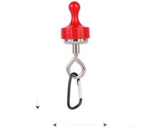 Gancio Magnetico per forte Acciaio per Camping Gancio Magnetico(red) | Base CNC in acciaio, rivestimento triplo nichel, resistenza , non arrugginisce, durata eterna