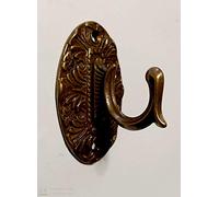 Gancio modello BAROCCO con rosetta mm 68 x 43 ottone bronzato