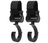Gancio multifunzionale per passeggino 2PCS, cestino girevole a 360 ° Mommy Shopping Hand Bag Ganci Appendiabiti Accessori per passeggini(2 Pz)