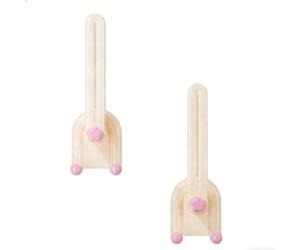 Gancio organizer da parete per elastici per capelli, accessori quotidiani, salvaspazio, con doppia molletta girevole a 90 gradi, nastro impermeabile, nessun danno, ABS (bianco)