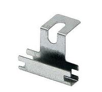 Gancio ortogonale piegato per profilo 18/50 e 27/50