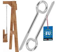 Gancio oscillante da soffitto KOTARBAU®, avvolgente, a vite, in acciaio inox, 24