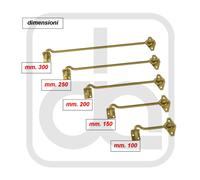 GANCIO OTTONE MISURE DA 100MM A 300MM GANCI FERMA PORTA FINESTRA FERMAPERSIANE