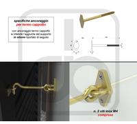 GANCIO OTTONE MISURE DA 100MM A 300MM GANCI FERMA PORTA FINESTRA FERMAPERSIANE