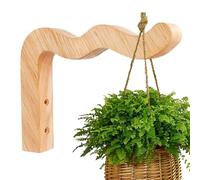 Gancio Parete Legno - Legno 23.3cm 9 Pollici Resistente, Supporto Parete Pianta Forma Onda | Pianta Interno Decorativa, Supporto Sospensione Decorativo | Per Lanterna Vaso Campanella Cesto Dé