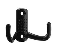 Gancio per abiti Appendiabito JASMIN nero 47,5x 70x 25 mm Spaziatura dei fori 32 mm Doppio gancio Porta asciugamani Gancio per cappotto Appendiabiti di SO-TECH