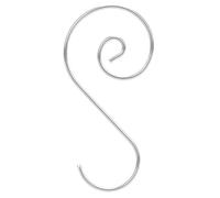 Gancio per Albero di Natale in Metallo Decorazione 60 Pezzi Ganci Multiuso a Forma di S per Ufficio Domestico Rosso Verde Oro Argento 25 X 50 Mm (SILVER)