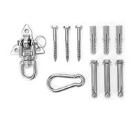 Gancio per altalena Piastra fissa Amaca Sedia sospesa Kit di sospensione in acciaio inossidabile Catene di estensione girevoli Heavy Duty 250kg Portante Interno Esterno Multi Funzione Facile