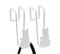Gancio per appendere porta, ganci per porta, porta a forma di gatto dietro i ganci per vestiti, 2 x portasciugamani per bagno, gruccia a corona, ganci per armadietto, multiuso