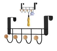 Gancio per appendere porta - Ganci per porta robusti e poco ingombranti | Appendiabiti resistente alla ruggine per ingresso cucina bagno camera da letto | Sopra gancio