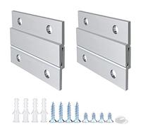 Gancio per appendere quadri in alluminio a Z da 5,1 cm, supporta 13,6 kg, kit di fissaggio a parete per appendere specchi, quadri, mensole, lavagne bianche, cornici (2 in 2 paia)