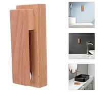 Gancio per asciugamano da cucina, bagno, in legno rustico, 2 pezzi