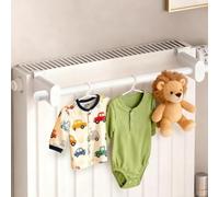 Gancio per asciugare il riscaldamento, antiscivolo e robusto, in metallo, accessorio per lavanderia, per scaldini e radiatori da 3 a 2 metri (polo singolo)