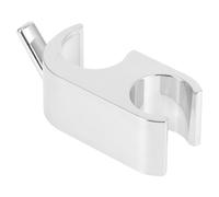Gancio per Asta Doccia Regolabile Doppia Fibbia e Gancio | ABS e Silicone, Superficie Cromata Antiruggine, per Soffioni Manuali e Barre Doccia Standard