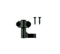 Gancio per asta in acciaio dx/sx 42x48 mm 2 pz Nero