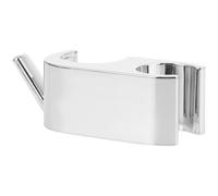 Gancio per Asta Saliscendi Doccia Doppia Fibbia Argento | ABS e Silicone, Struttura Integrata, per Soffione Manuale e Hotel, Finitura Cromata Antiruggine