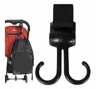 Gancio per borse per passeggino | Supporto girevole a 360 gradi resistente | Con cinghie, clip e ganci per passeggino | Per mamme, pannolini, borse per alimentari, borse, zaini, sedia De Rue