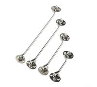 Gancio per cabina in acciaio inox e chiavistello resistente per capannone, garage, serra, per porte francesi, finitura argento, include basi e viti, misure 3 4 6 8 10 (15,2 cm)